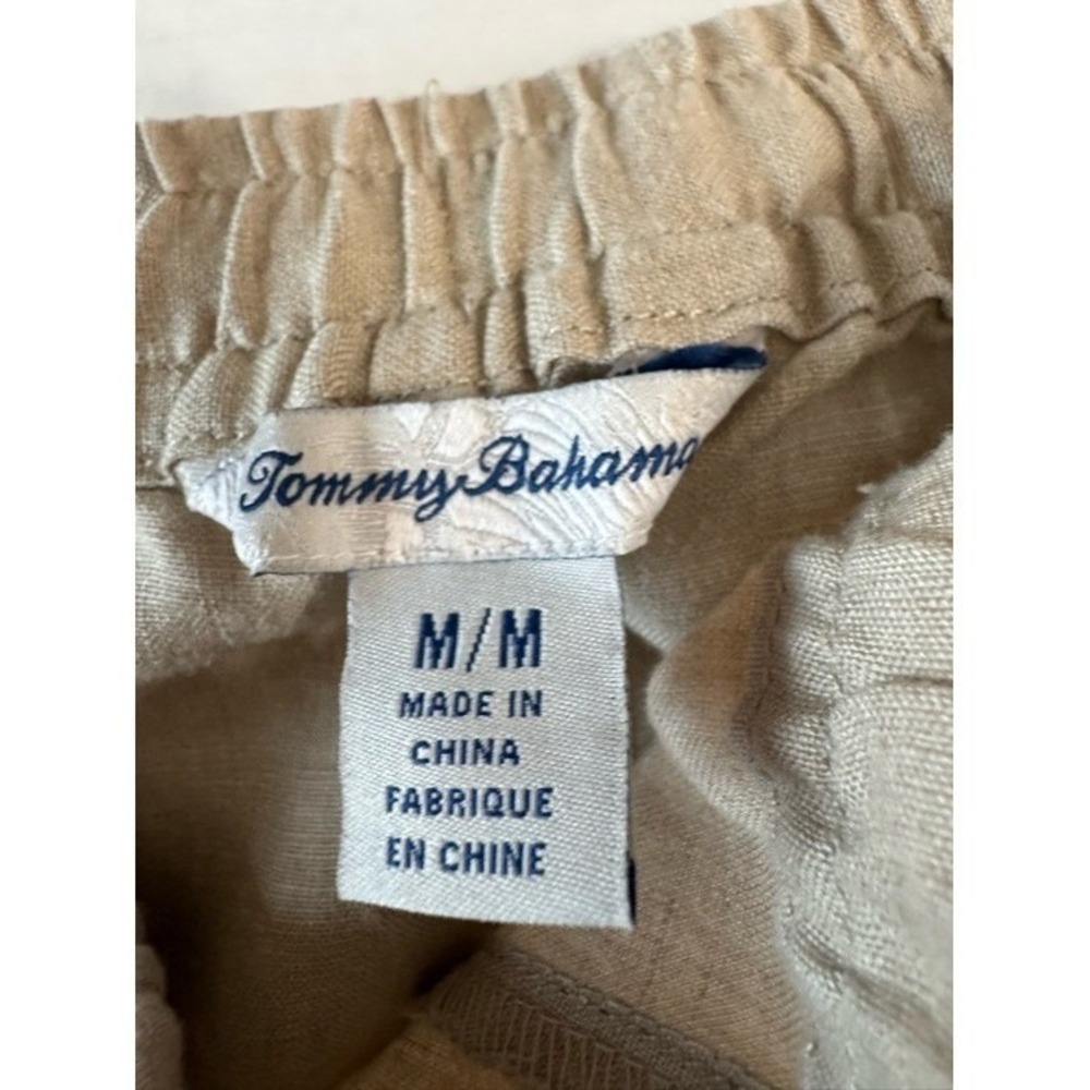 Tommy Bahama 100% Linen Wide Leg Pants Medium Beachy Coastal Euro Summer Resort - Picture 4 of 6